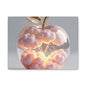 Surreal Glass Apple Canvas – Lightning & Pink Clouds Wall Art