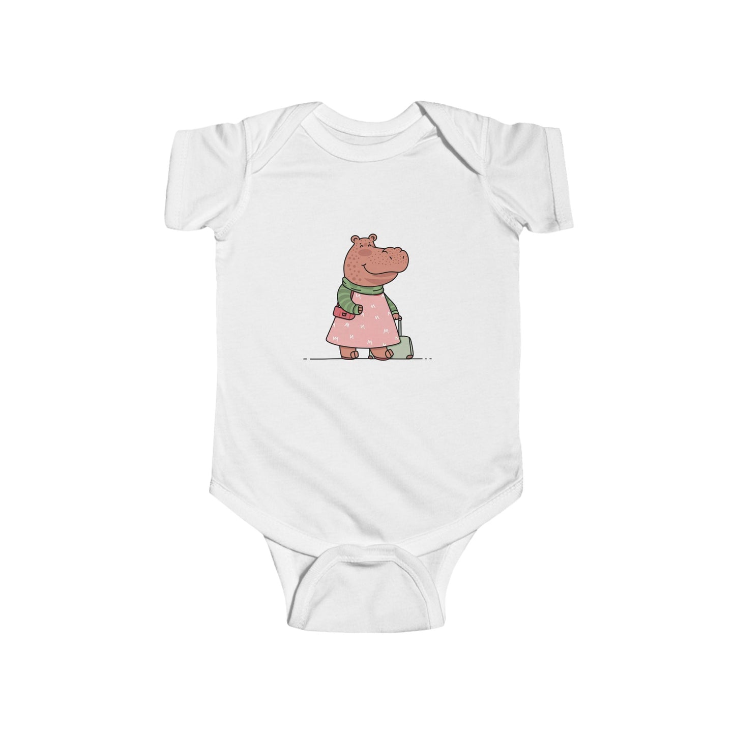 Cute Hippo Infant Bodysuit, Baby Tees, Newborn Outfit, Funny Baby Clothes, Gift for New Parents, Baby Shower Present