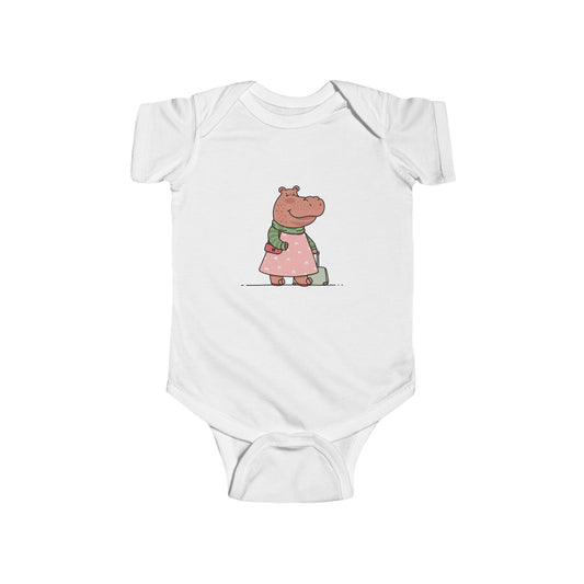 Cute Hippo Infant Bodysuit, Baby Tees, Newborn Outfit, Funny Baby Clothes, Gift for New Parents, Baby Shower Present