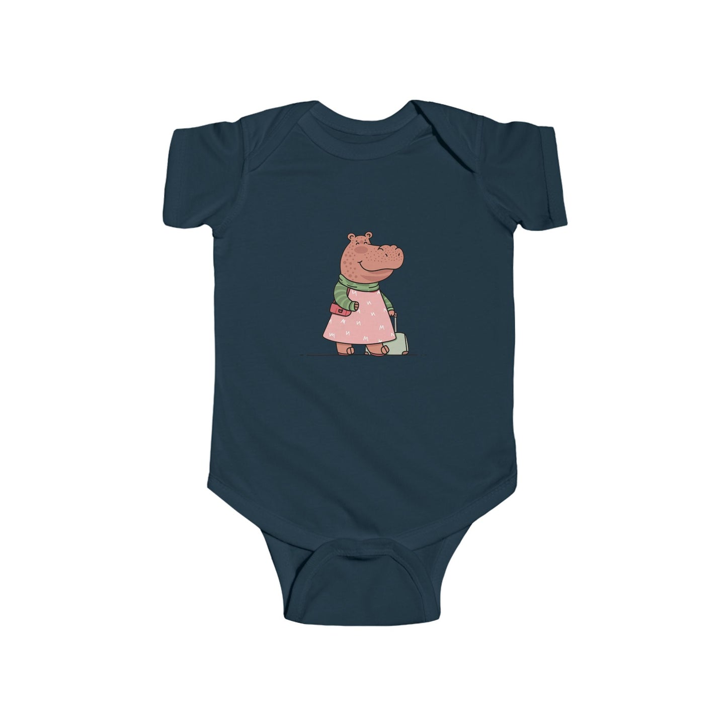 Cute Hippo Infant Bodysuit, Baby Tees, Newborn Outfit, Funny Baby Clothes, Gift for New Parents, Baby Shower Present