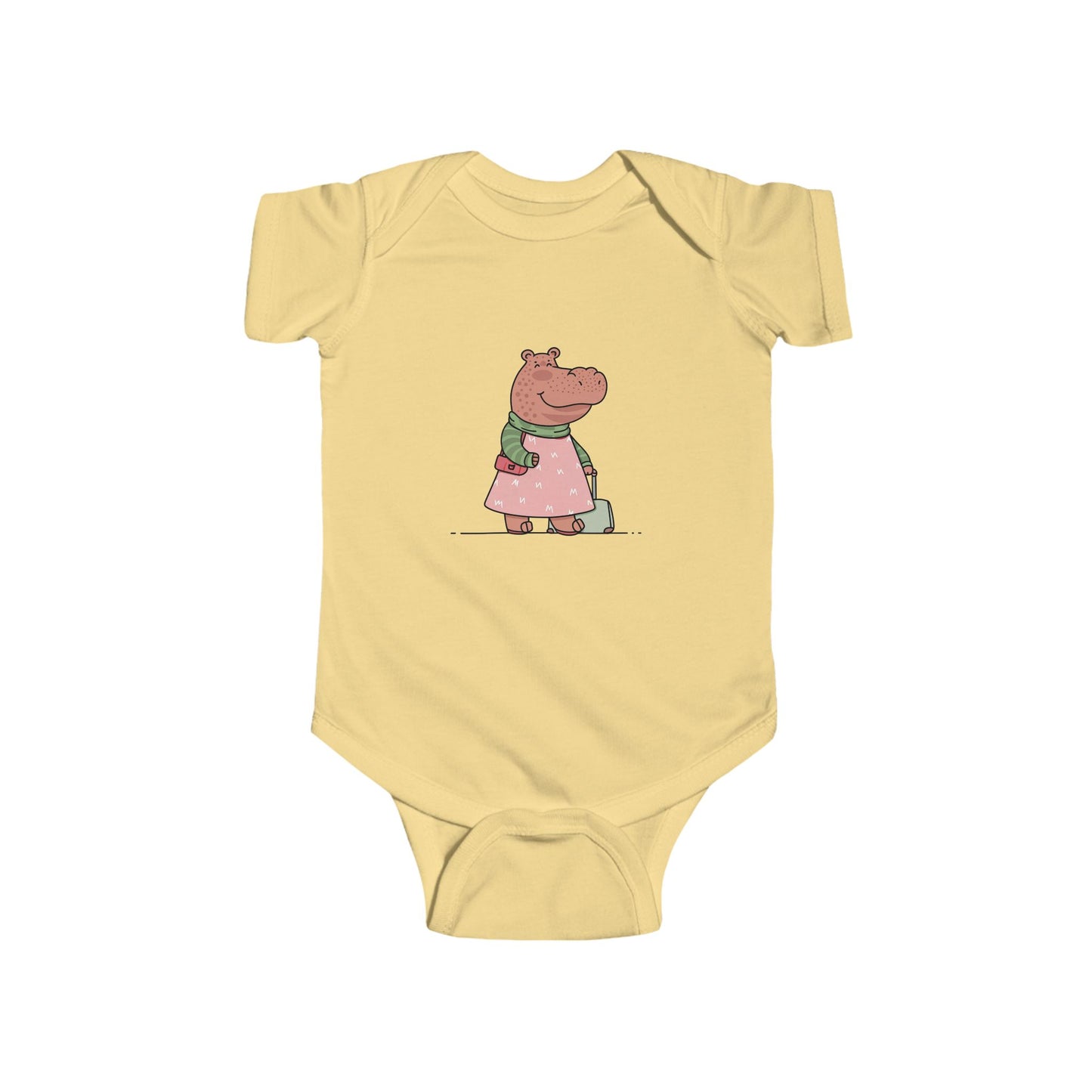 Cute Hippo Infant Bodysuit, Baby Tees, Newborn Outfit, Funny Baby Clothes, Gift for New Parents, Baby Shower Present
