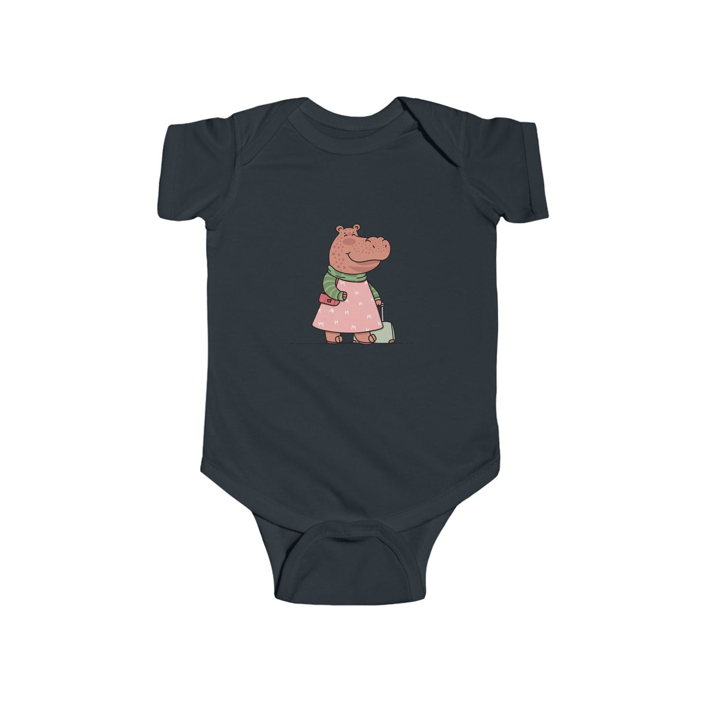 Cute Hippo Infant Bodysuit, Baby Tees, Newborn Outfit, Funny Baby Clothes, Gift for New Parents, Baby Shower Present