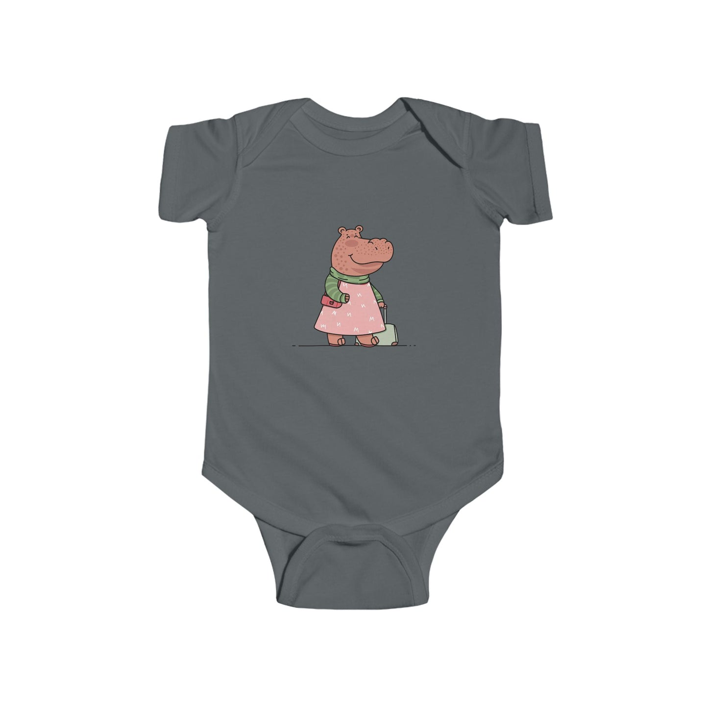 Cute Hippo Infant Bodysuit, Baby Tees, Newborn Outfit, Funny Baby Clothes, Gift for New Parents, Baby Shower Present