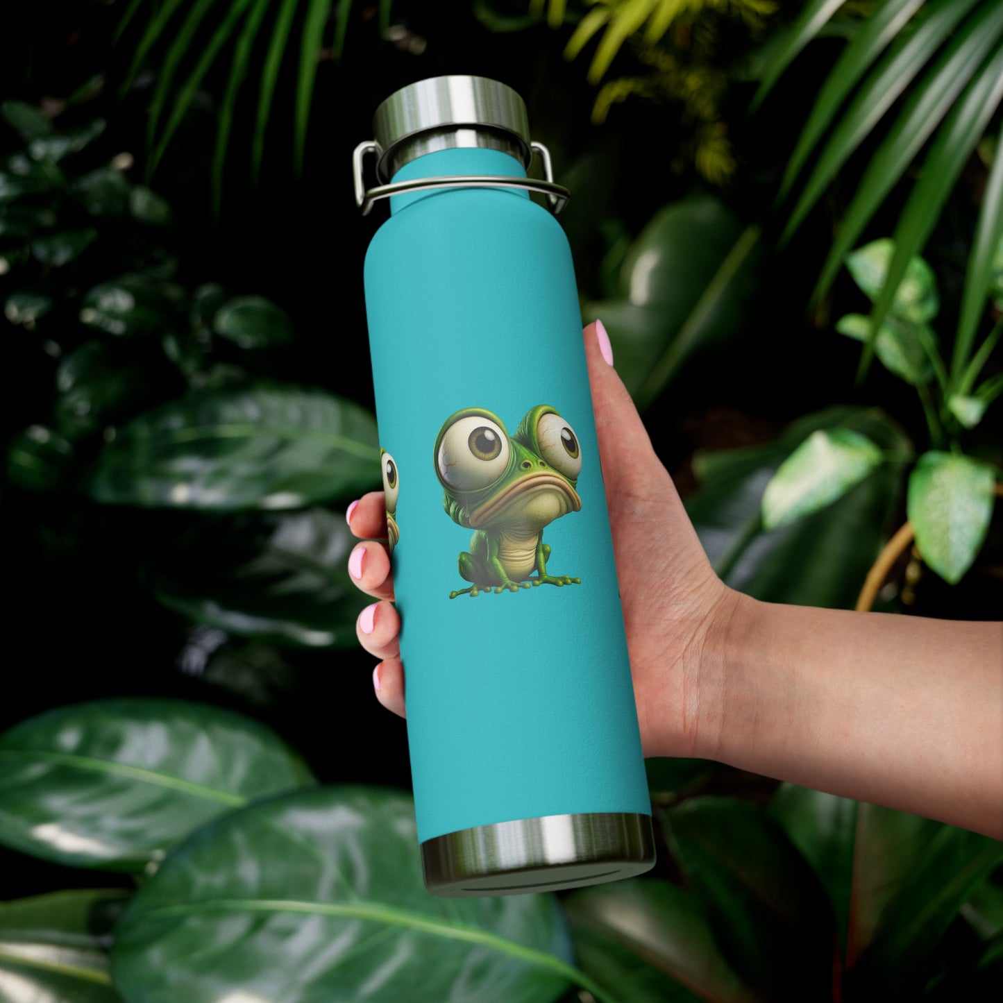Frog-Themed Insulated Water Bottle, Funny Gift for Nature Lovers, Reusable Hydration Flask, Eco-Friendly Travel Mug, Summer Adventure [...]