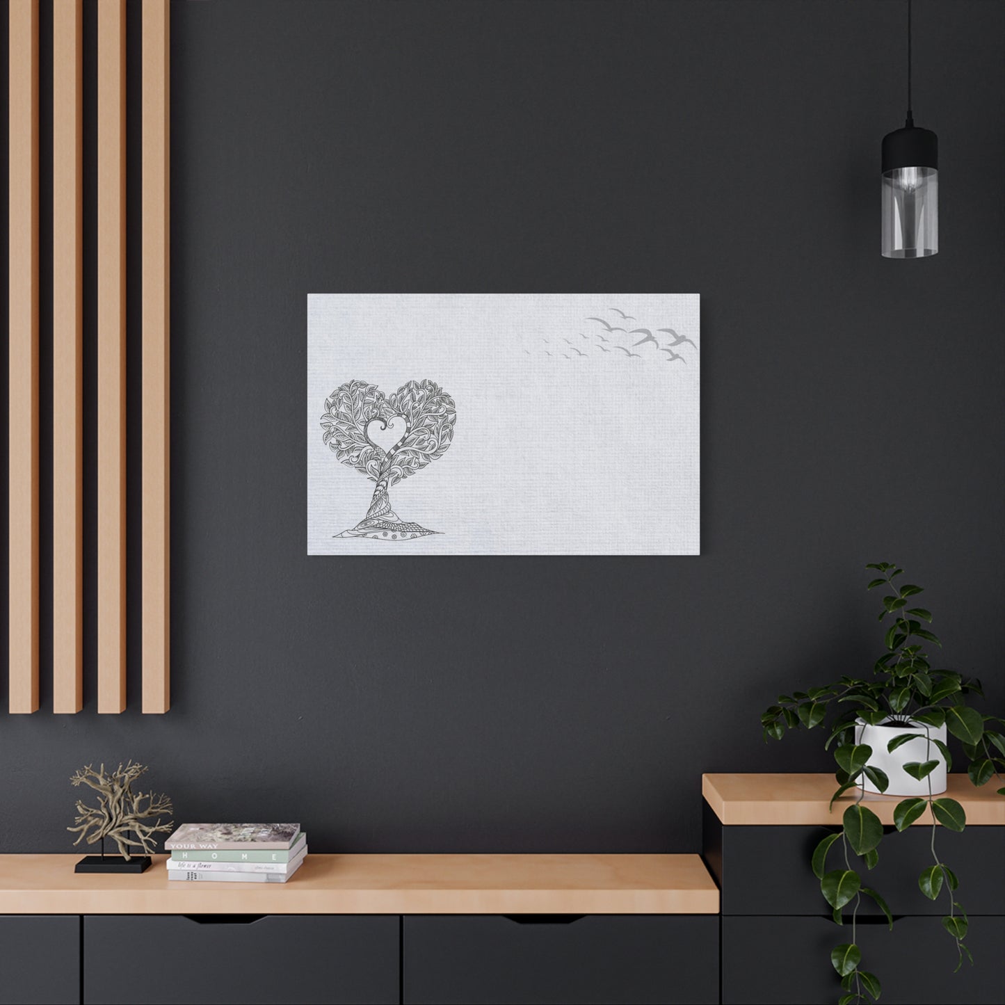 Matte Canvas, Stretched, 1.25" - Heart Tree
