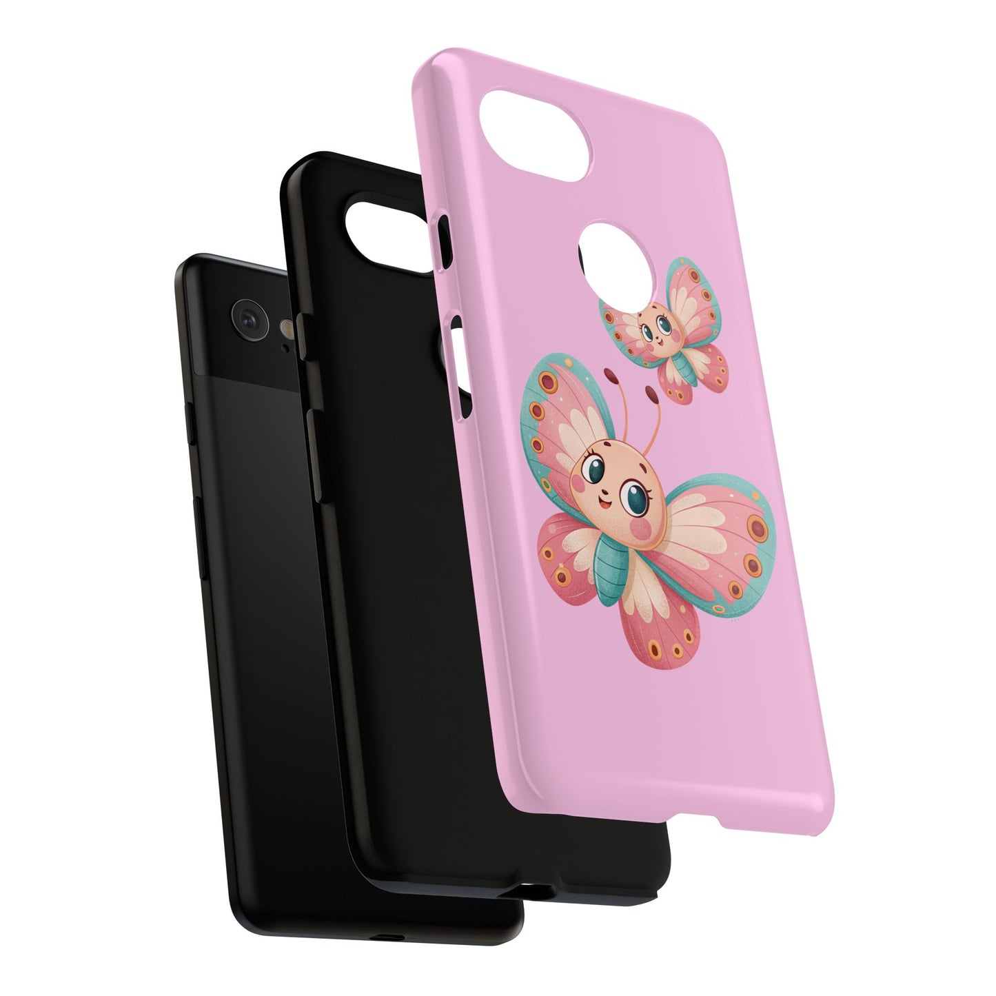 Cute Butterfly Phone Case, Tough Phone Cover, Girly Phone Accessory, Unique Gift for Her, Kids Phone Case, Floral Design Case