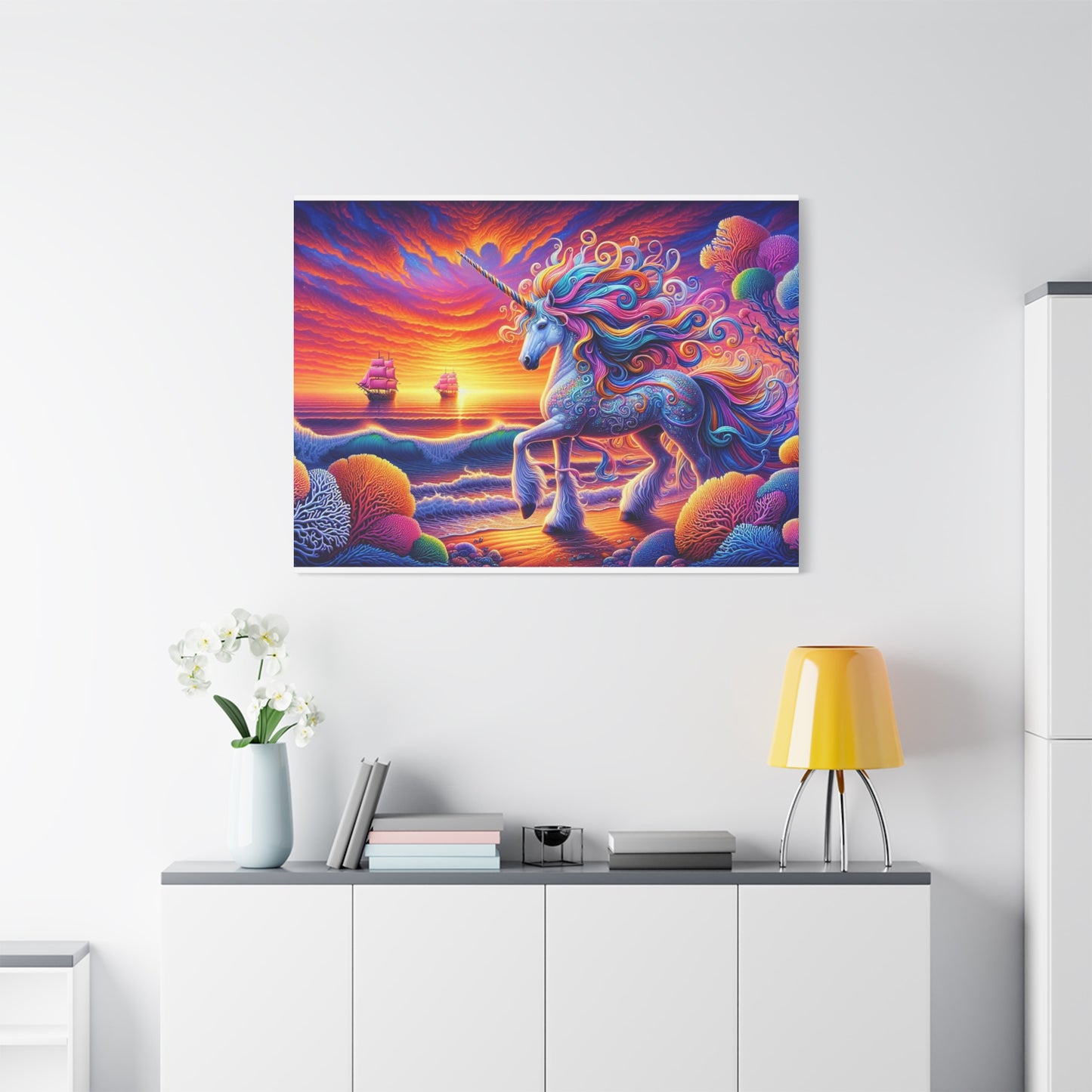 Matte Canvas, Stretched, 1.25"  Unicorn