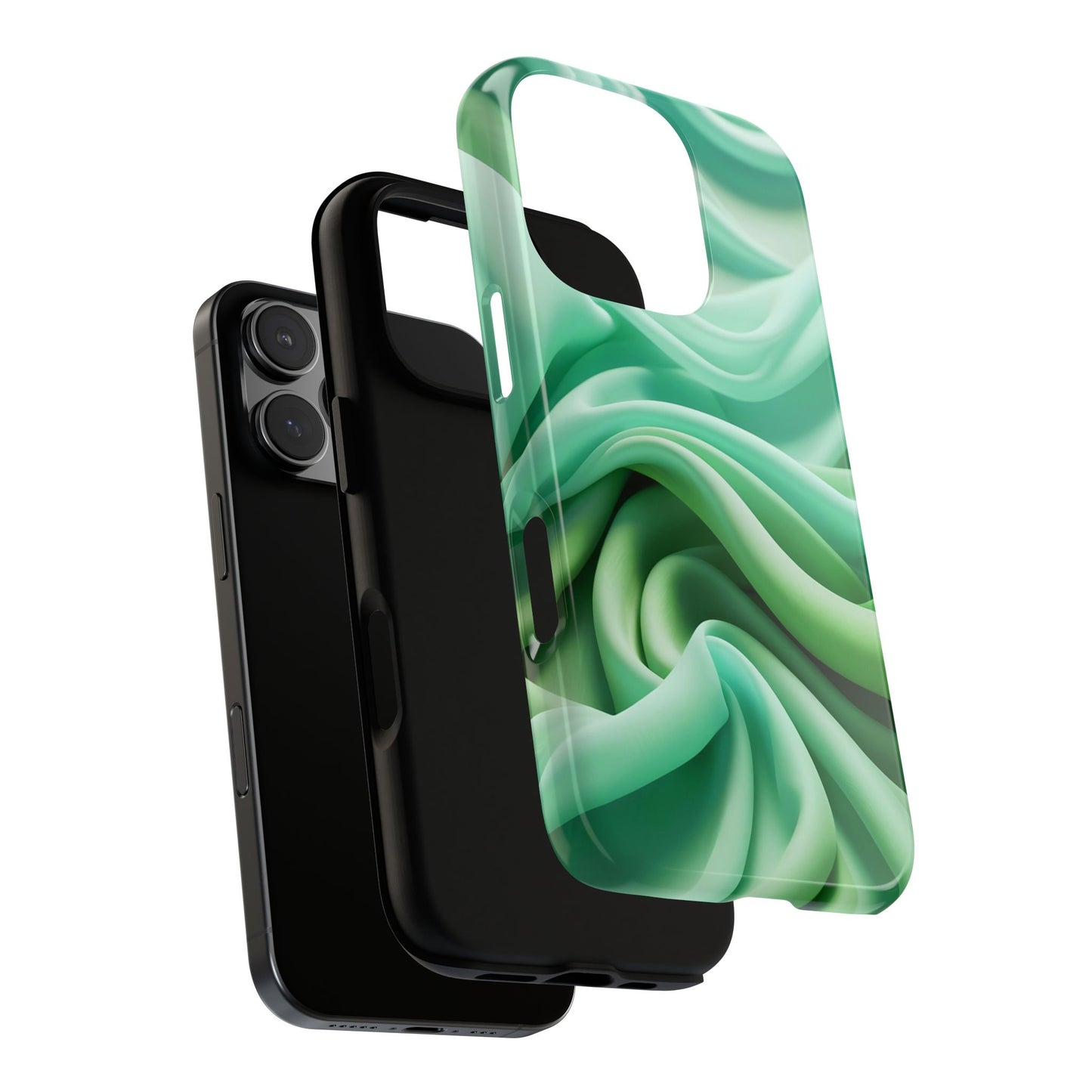 Stylish Phone Case, Tough Case, Green Abstract Design, Cell Phone Cover, Unique Gift, Trendy Accessory