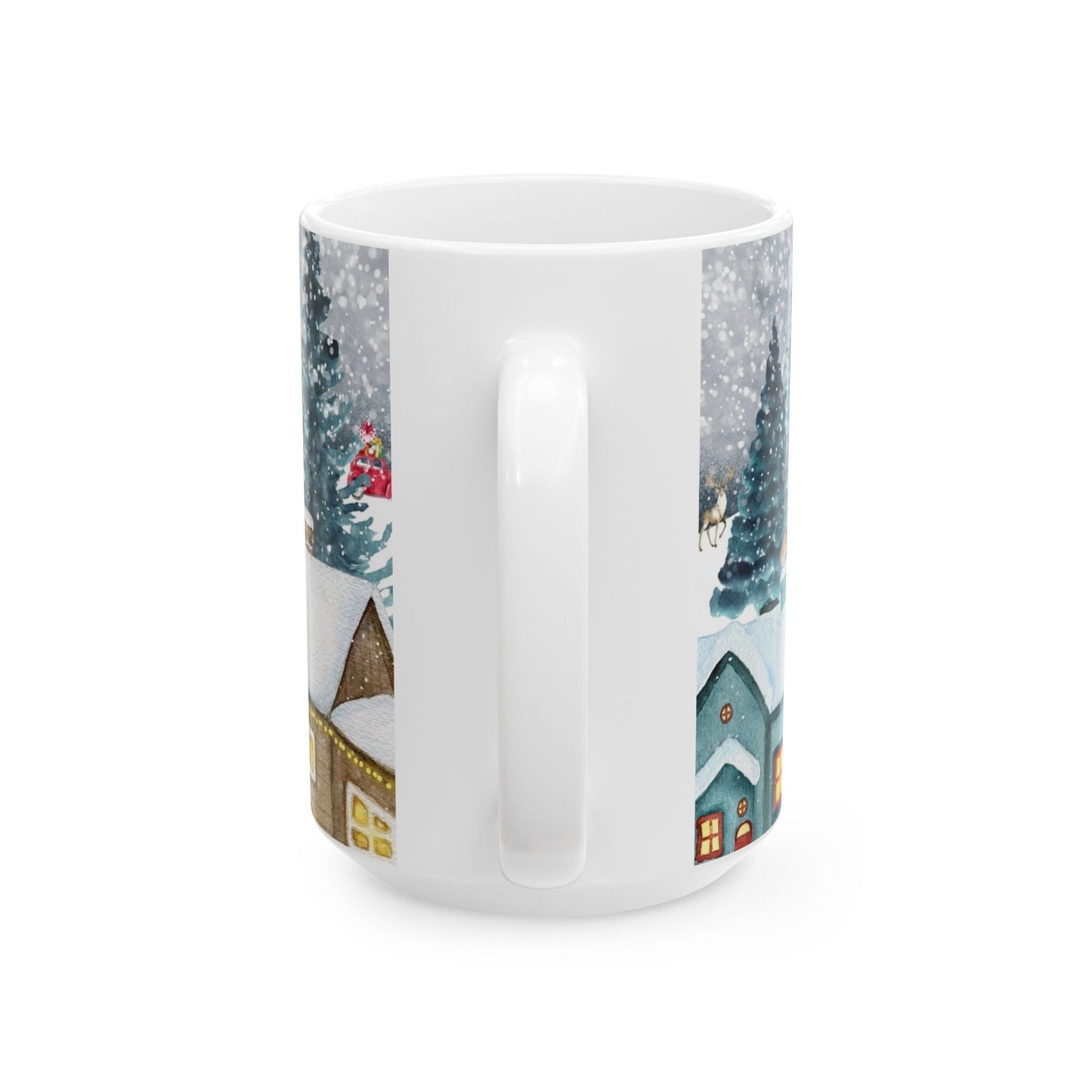 Winter Wonderland Ceramic Mug - Cozy Hot Chocolate Cup, Holiday Gift, Christmas Decor, Seasonal Kitchenware, Snowy Scene