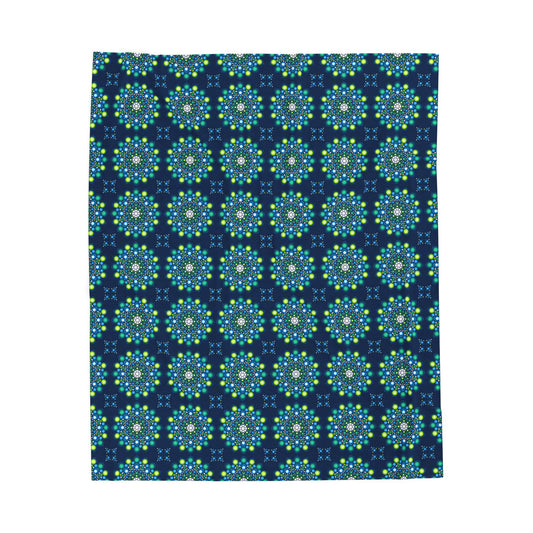 Cozy Velveteen Plush Blanket with Colorful Mandala Design, Perfect for Home Decor, Gift for Her, Warm Throw Blanket, Yoga Mat, Party Decor