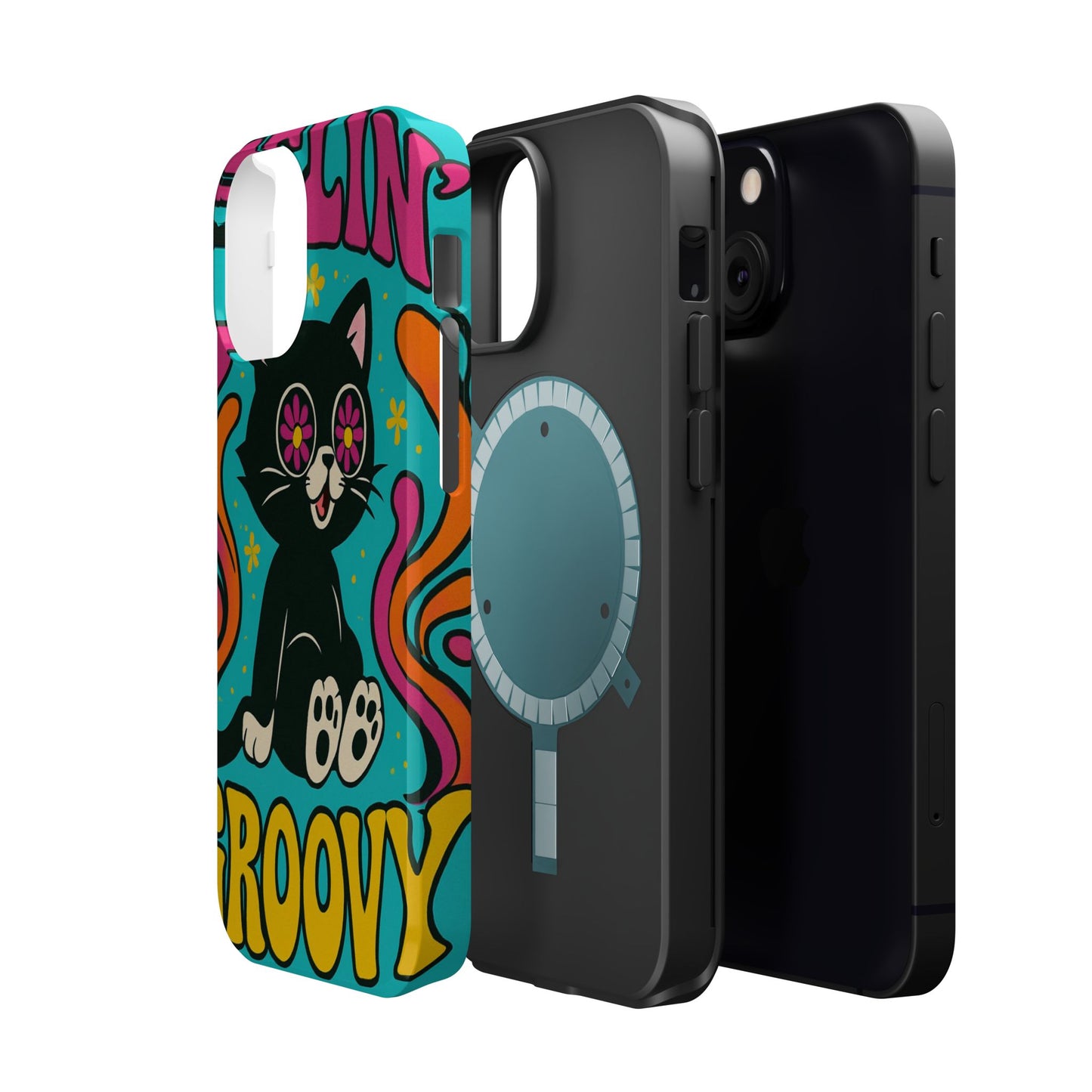 Groovy Cat Magnetic Impact-Resistant Phone Case