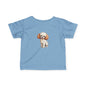 Cute Puppy Infant Tee, Baby T-Shirt, Newborn Gift, Toddler Tee, Dog Lover Baby Clothes