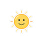 Sunny Smiley Kiss-Cut Sticker — Cute Sun Laptop Decal