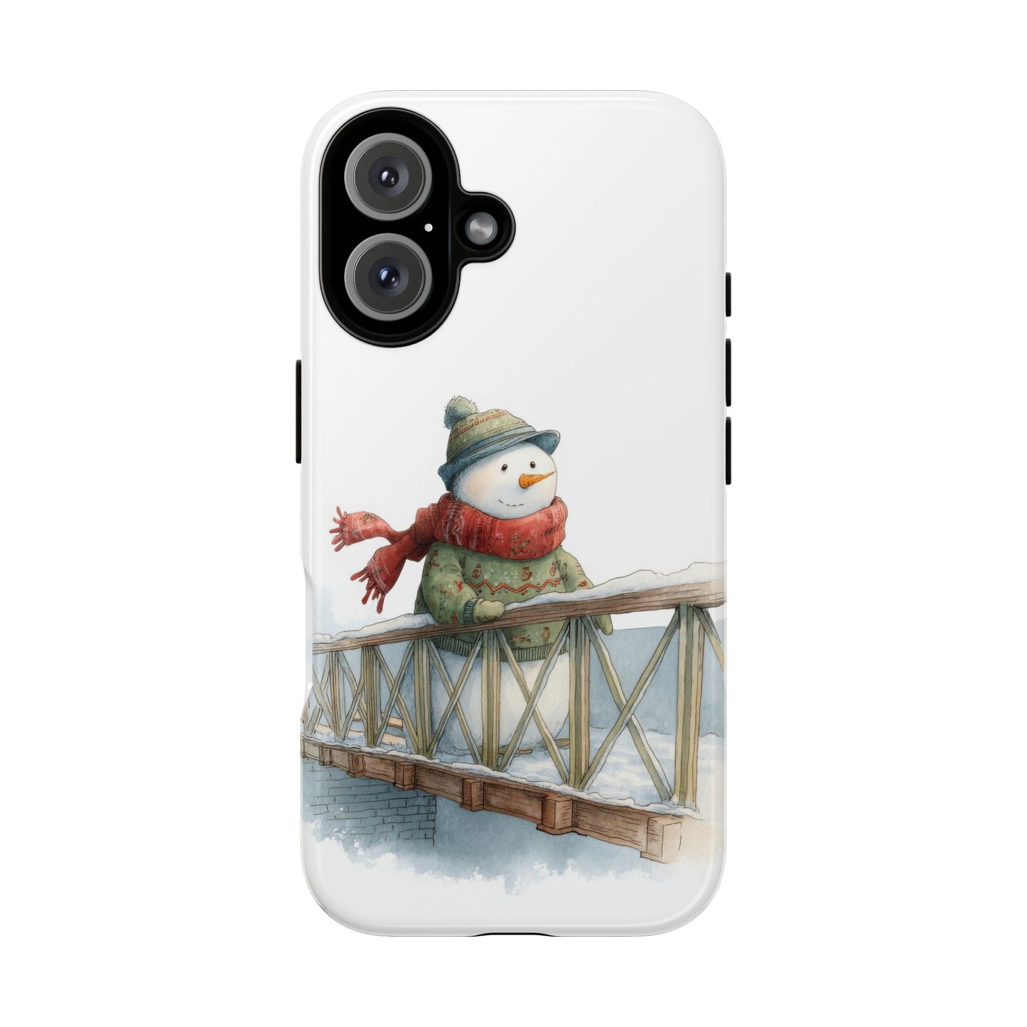Snowman Phone Case – Winter Holiday Gift, Cute Snowman Design, Winter Accessories, Protective Phone Case, Unique Christmas Present