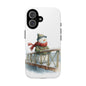 Snowman Phone Case – Winter Holiday Gift, Cute Snowman Design, Winter Accessories, Protective Phone Case, Unique Christmas Present
