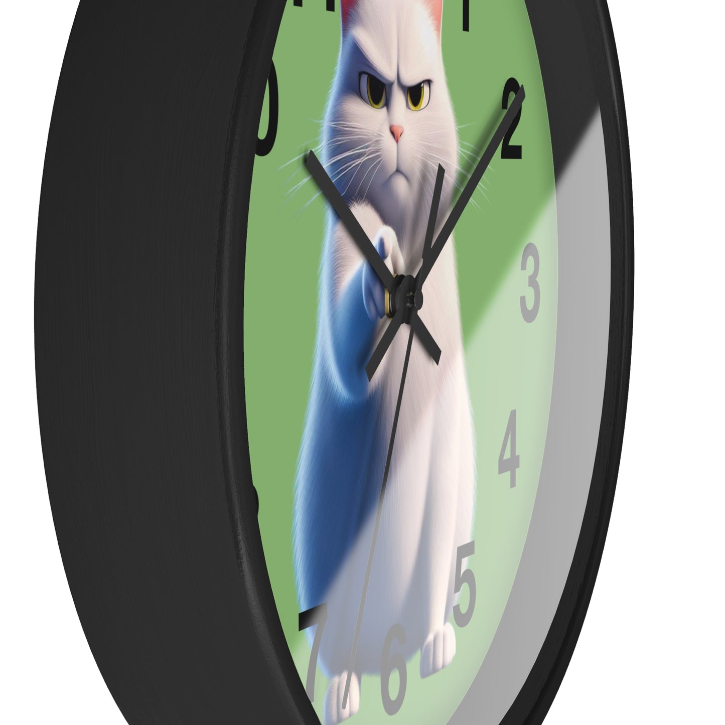 Whimsical Cat Wall Clock, Funny Animal Decor, Unique Gift for Cat Lovers, Home & Office Decoration, Purr-fect for Cat Themed Parties