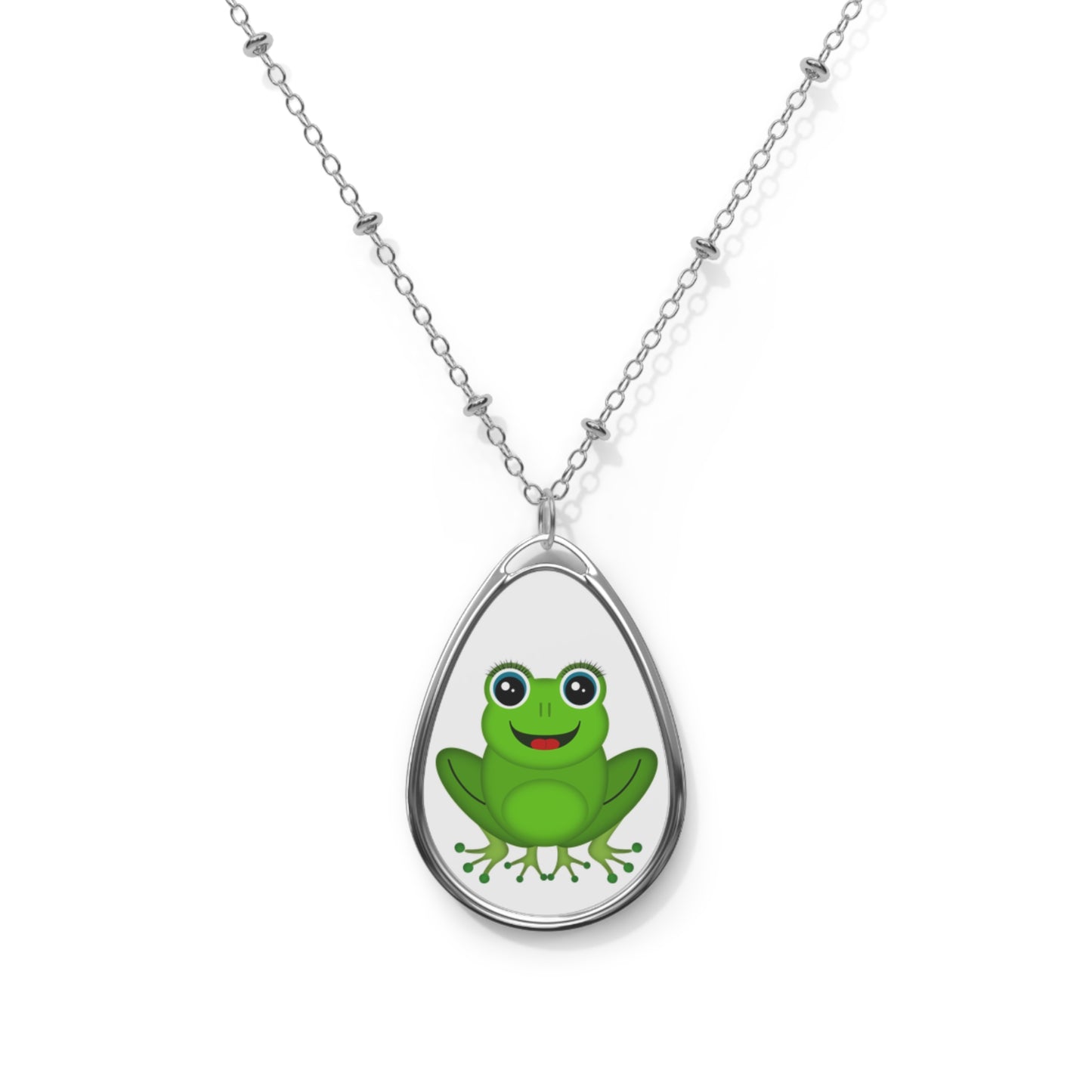 Frog Charm Necklace, Playful Jewelry for Nature Lovers, Cute Gift for Birthdays, Fun Accessory for Kids, Eco-Friendly Fashion