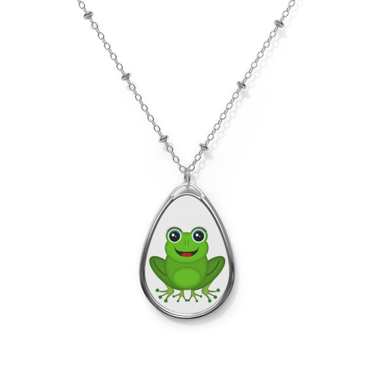 Frog Charm Necklace, Playful Jewelry for Nature Lovers, Cute Gift for Birthdays, Fun Accessory for Kids, Eco-Friendly Fashion