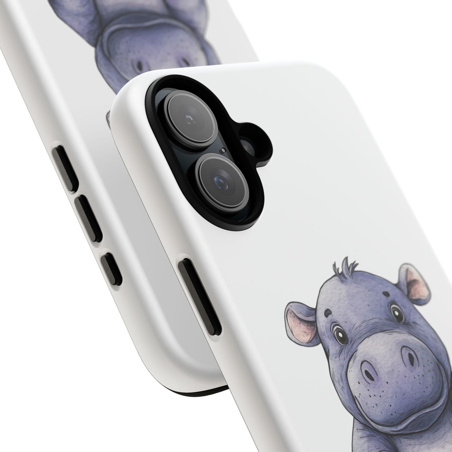Cute Hippo Phone Case, Unique Tough Cases, Animal Lover Gift, Cute Animal Design, Baby Animal Phone Accessory