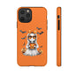 Halloween Ghost Phone Case, Cute Cat Ghost Case, Autumn Phone Cover, Spooky Season Gift, Trick or Treat Case