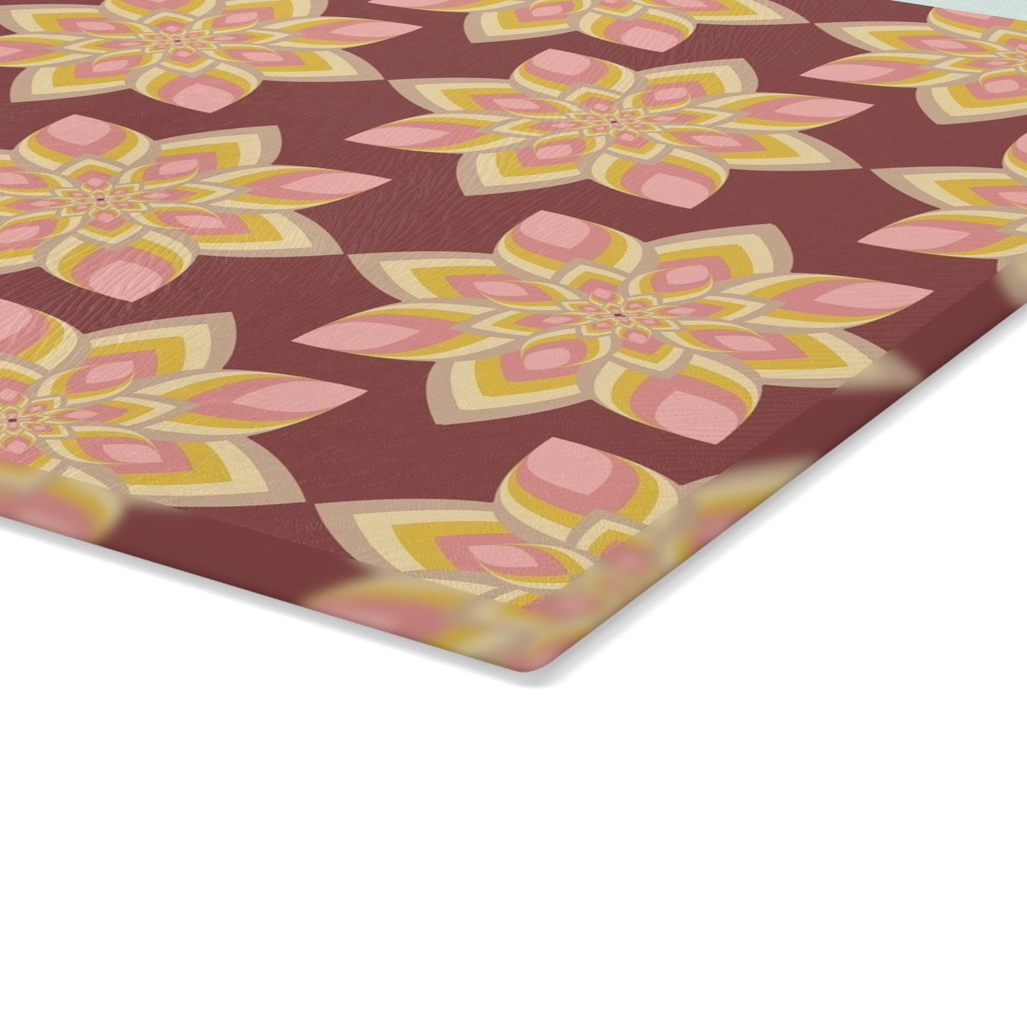 Elegant Floral Glass Cutting Board - Kitchen Decor, Gift for Her, Housewarming, Wedding Registry, Cooking Essential