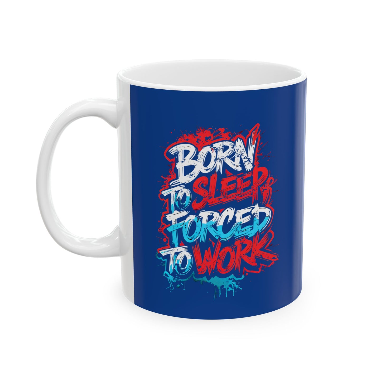 Ceramic Mug — Patriotic Retro Neon "God Bless America" Coffee Cup