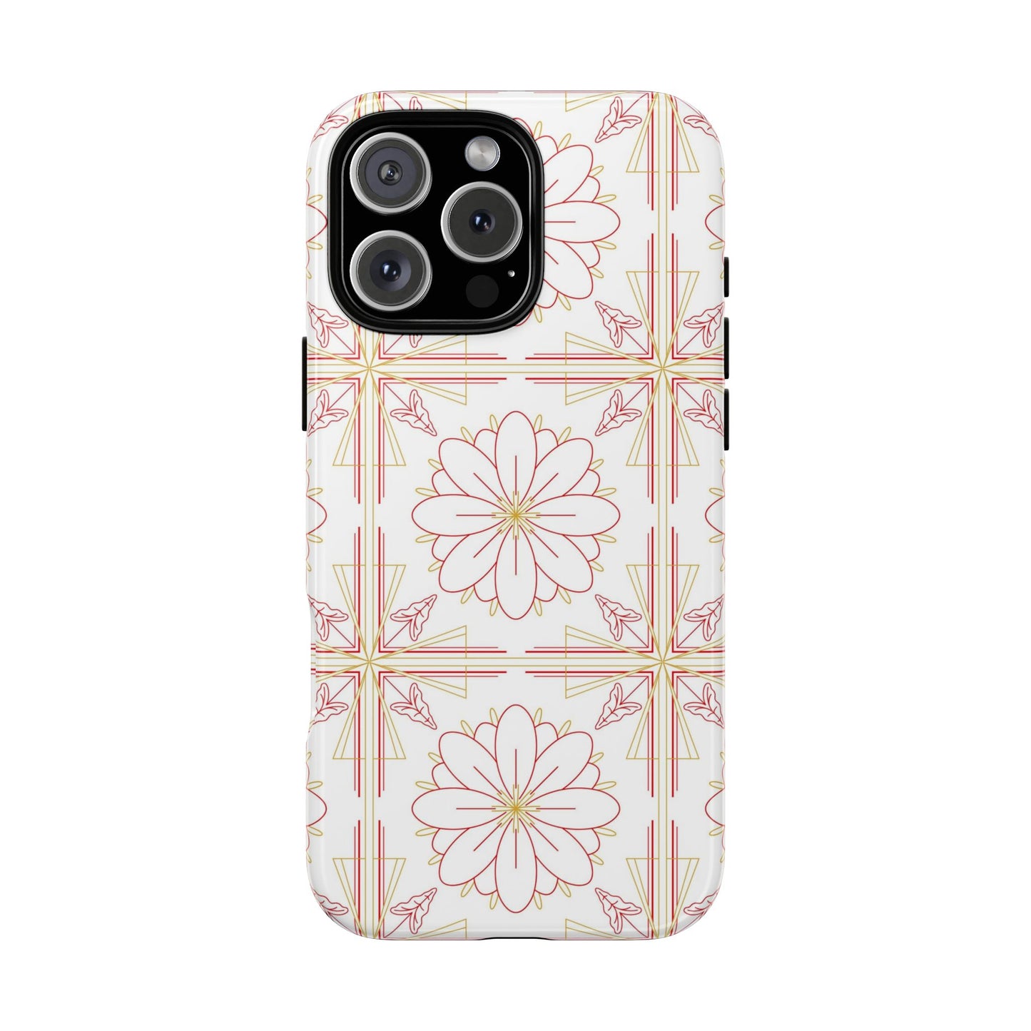 Floral Pattern Phone Case - Stylish Tough Case, Flower Design, Cute Mobile Cover, Phone Accessory, Gift for Her, Spring Style