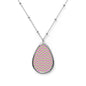 Oval Necklace with stripes