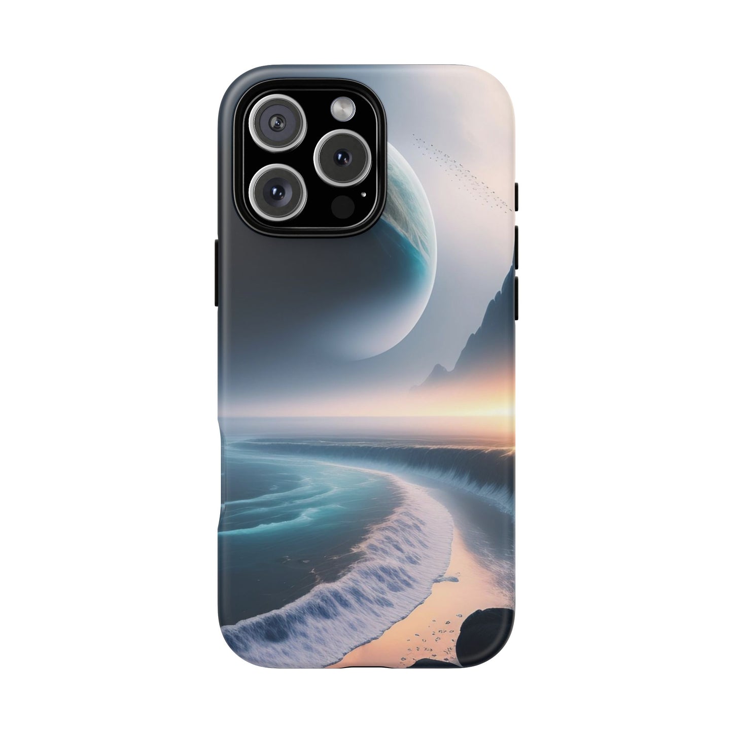 Galaxy Ocean Phone Case — Surreal Planet Beach Tough Case