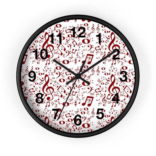 Musical Notes Wall Clock, Unique Gift for Musicians, Home Decor, Music Lover's Gift, Birthday, Housewarming, Office Decoration
