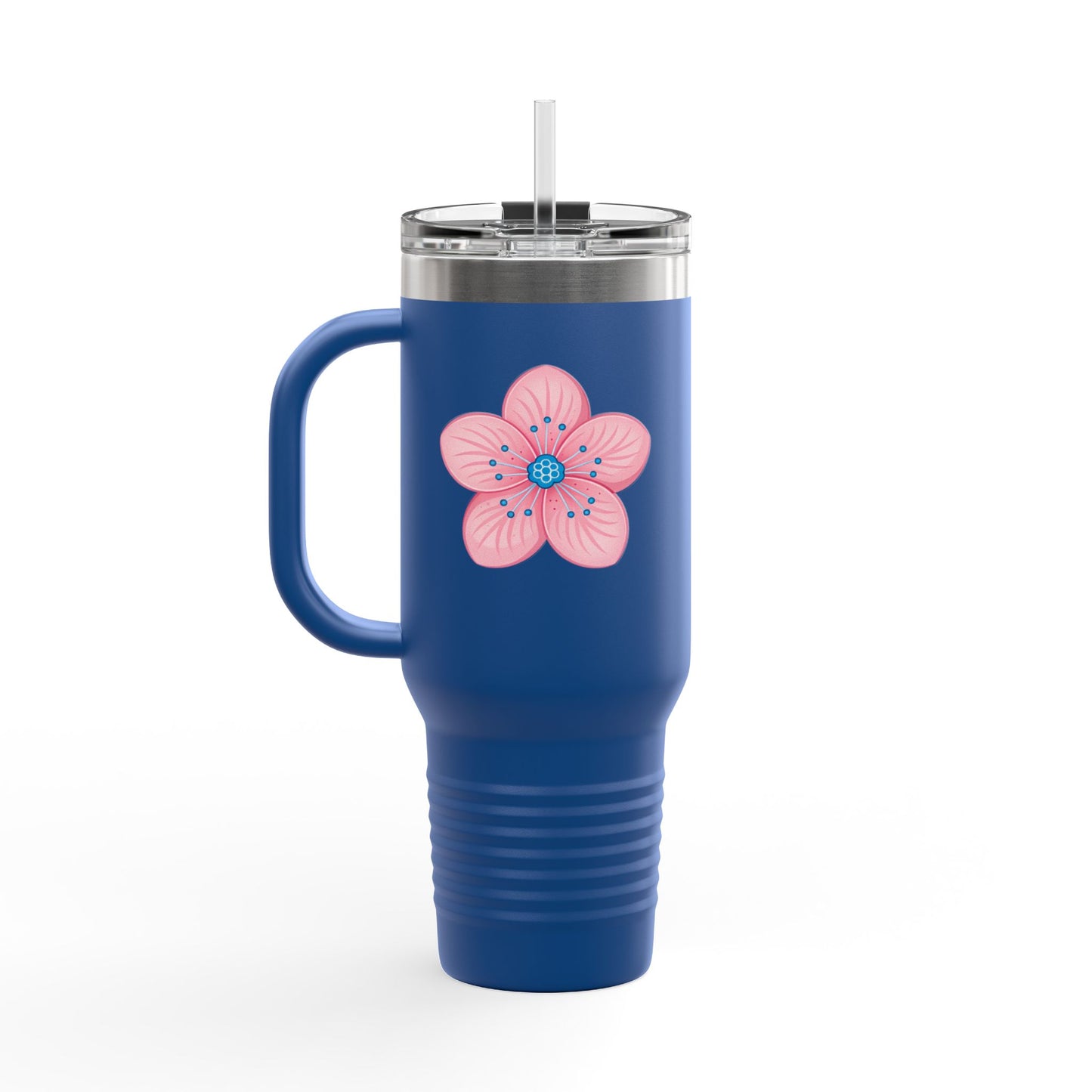 Charming Floral Insulated Travel Mug | 40oz Coffee Cup, Personalized Gift, Summer Hydration, Eco-Friendly Drinkware, Perfect for Road Trips