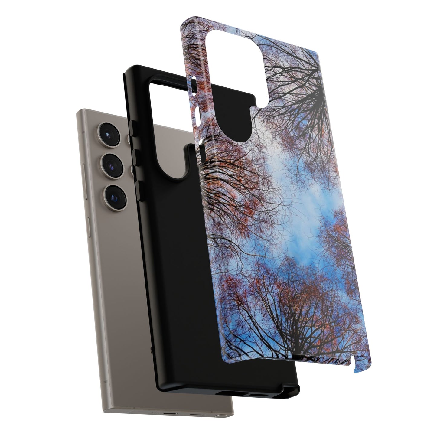 Skyward Trees Phone Case — Nature Forest Canopy Protective Tough Case