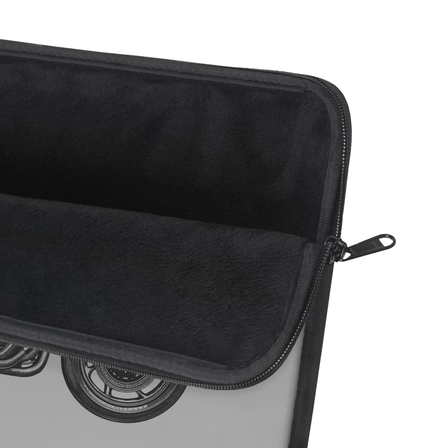 Motorcycle Lover's Laptop Sleeve - Perfect Gift for Bikers, Tech Enthusiasts, Students, Travel Accessories, Black and Grey Design