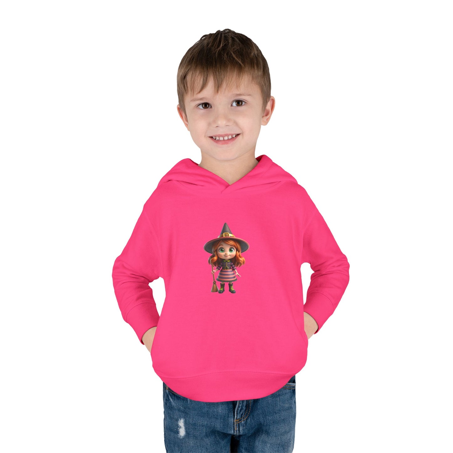 Toddler Witch Fleece Hoodie, Cute Kids Pullover, Halloween Costume, Cozy Toddler Apparel, Spooky Season Gear, Gift for Little Ones