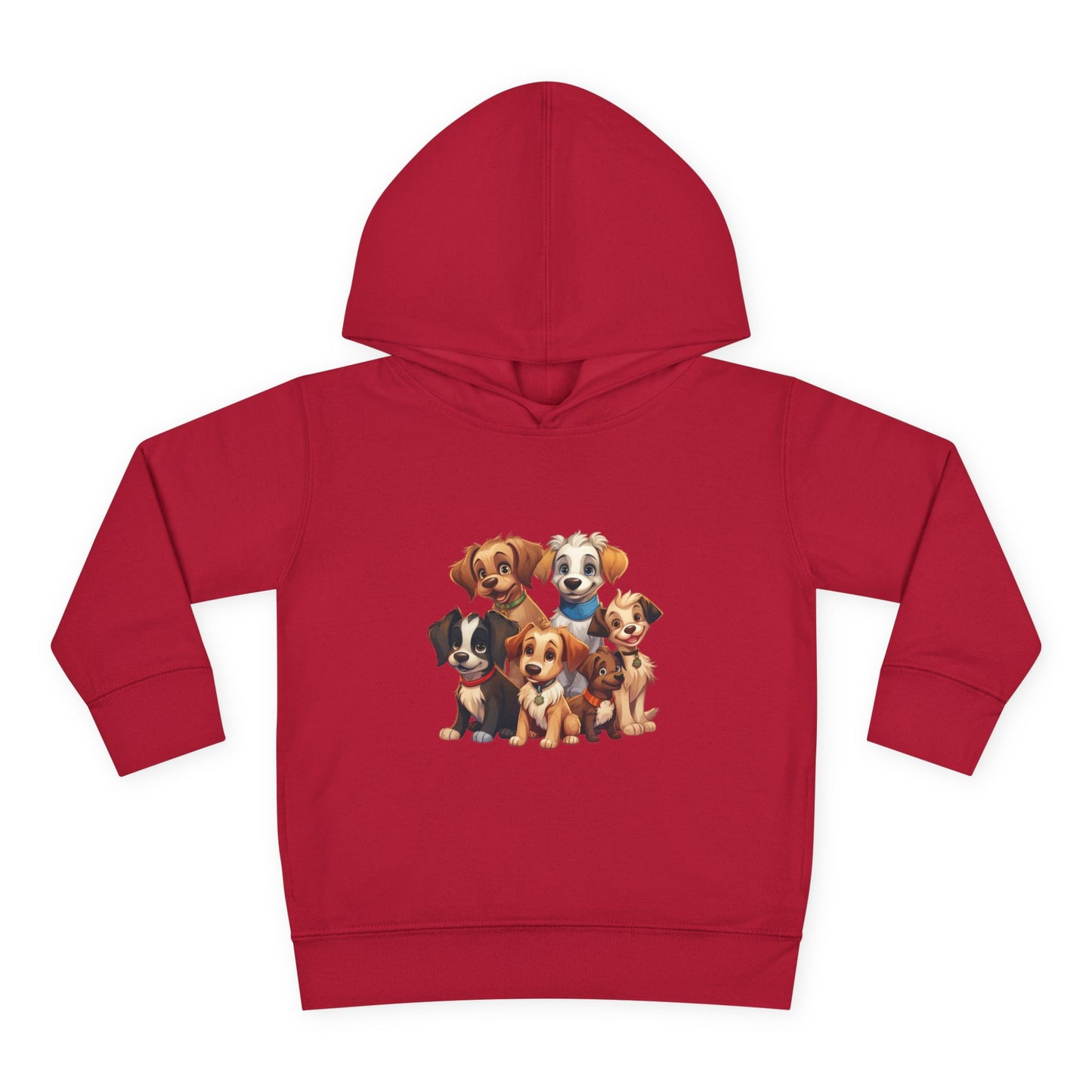 Adorable Puppy Print Toddler Hoodie, Cute Kids Fleece Pullover, Dog Lover Gift, Warm Hoodie for Boys & Girls, Pet Themed Clothes