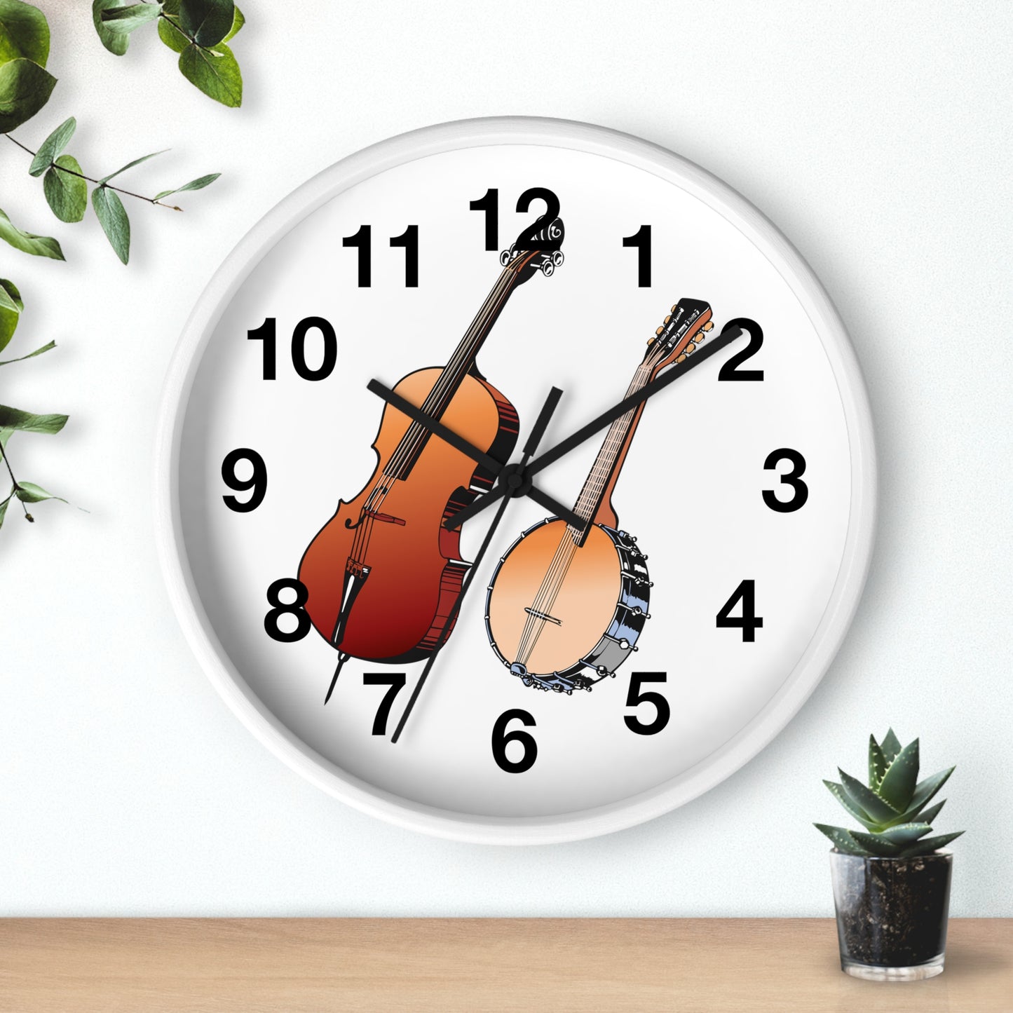Musical Instruments Wall Clock, Perfect for Musicians, Home Decor, Gift for Music Lovers, Classroom Accents, Vibrant Art