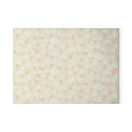 Elegant Floral Glass Cutting Board - Kitchen Decor, Gift for Cooking Enthusiasts, Wedding, Housewarming, Birthday