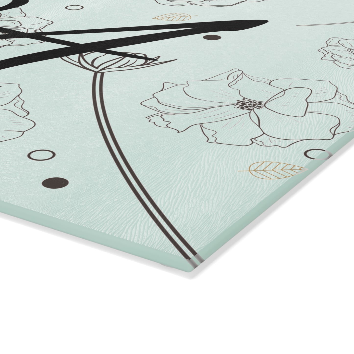 Personalized Floral Glass Cutting Board, Elegant Kitchen Decor, Home Gift, Wedding, Housewarming, Floral Art, Custom Name