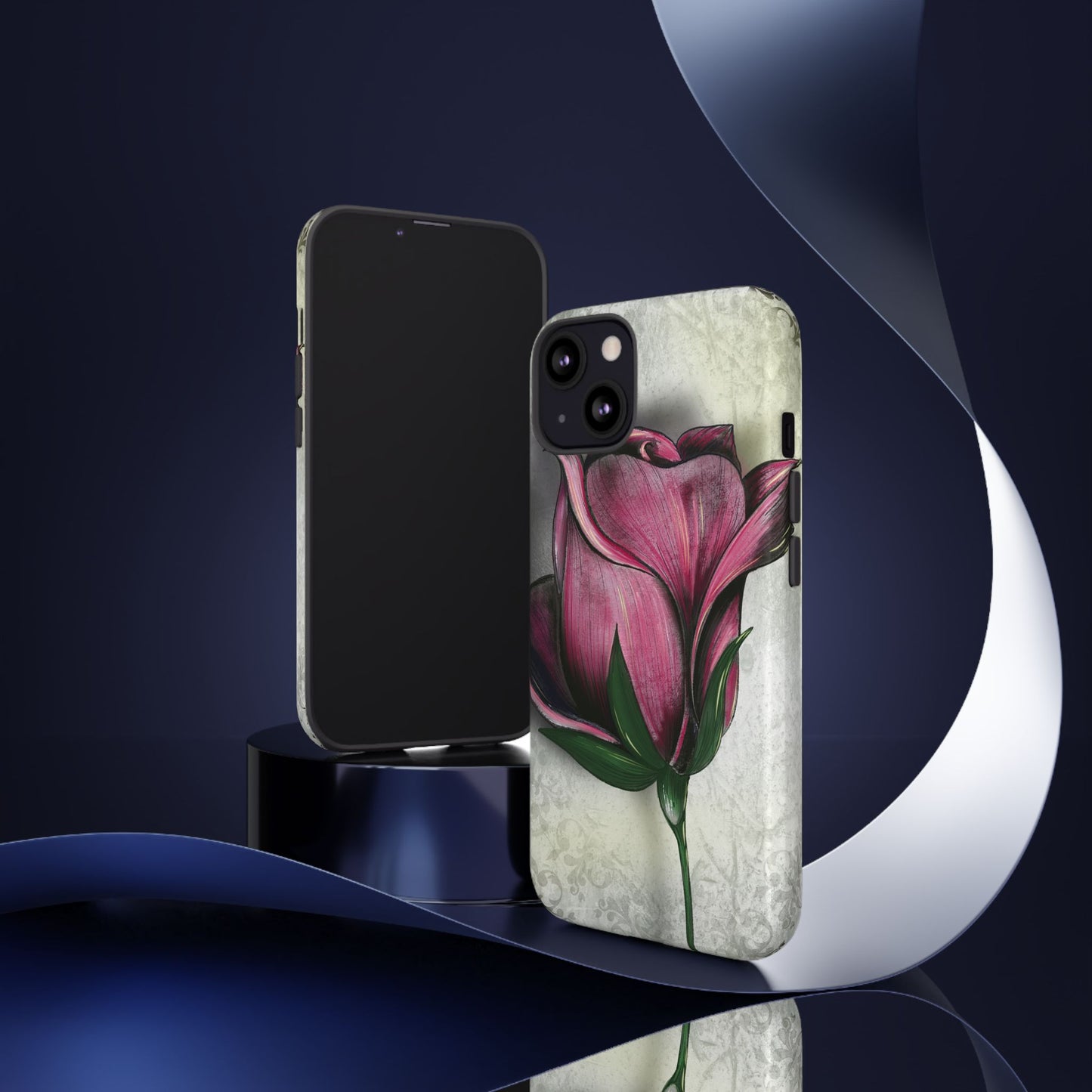 Rose Phone Case – Tough Cases, Floral Phone Cover, Gift for Her, Minimalist Design, Nature Lover's Accessory, Birthday Gift Idea