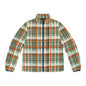 Stylish Men's Plaid Puffer Jacket, Outdoor Wear, Casual Style, Fall Fashion, Gift for Him, Winter Layering