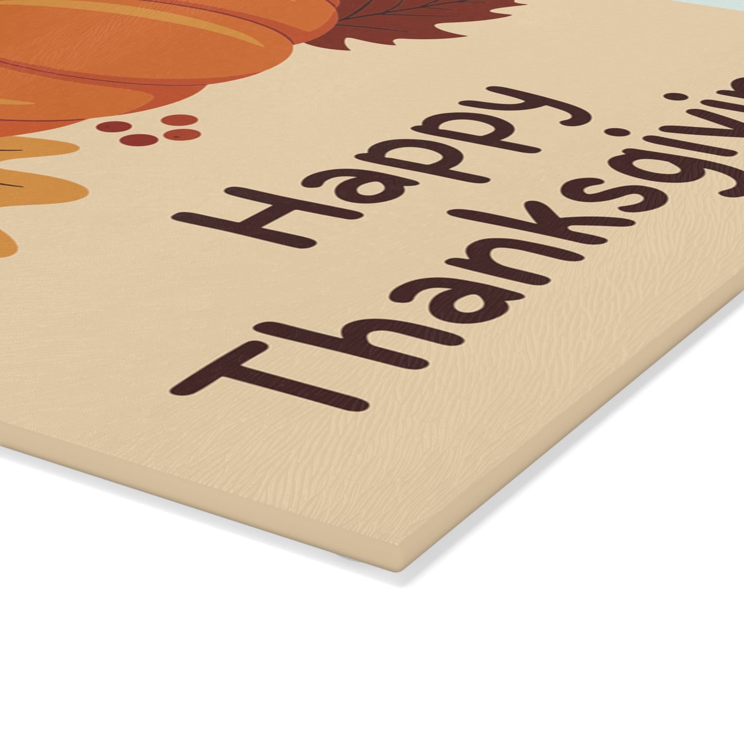 Happy Thanksgiving Pumpkin Glass Cutting Board