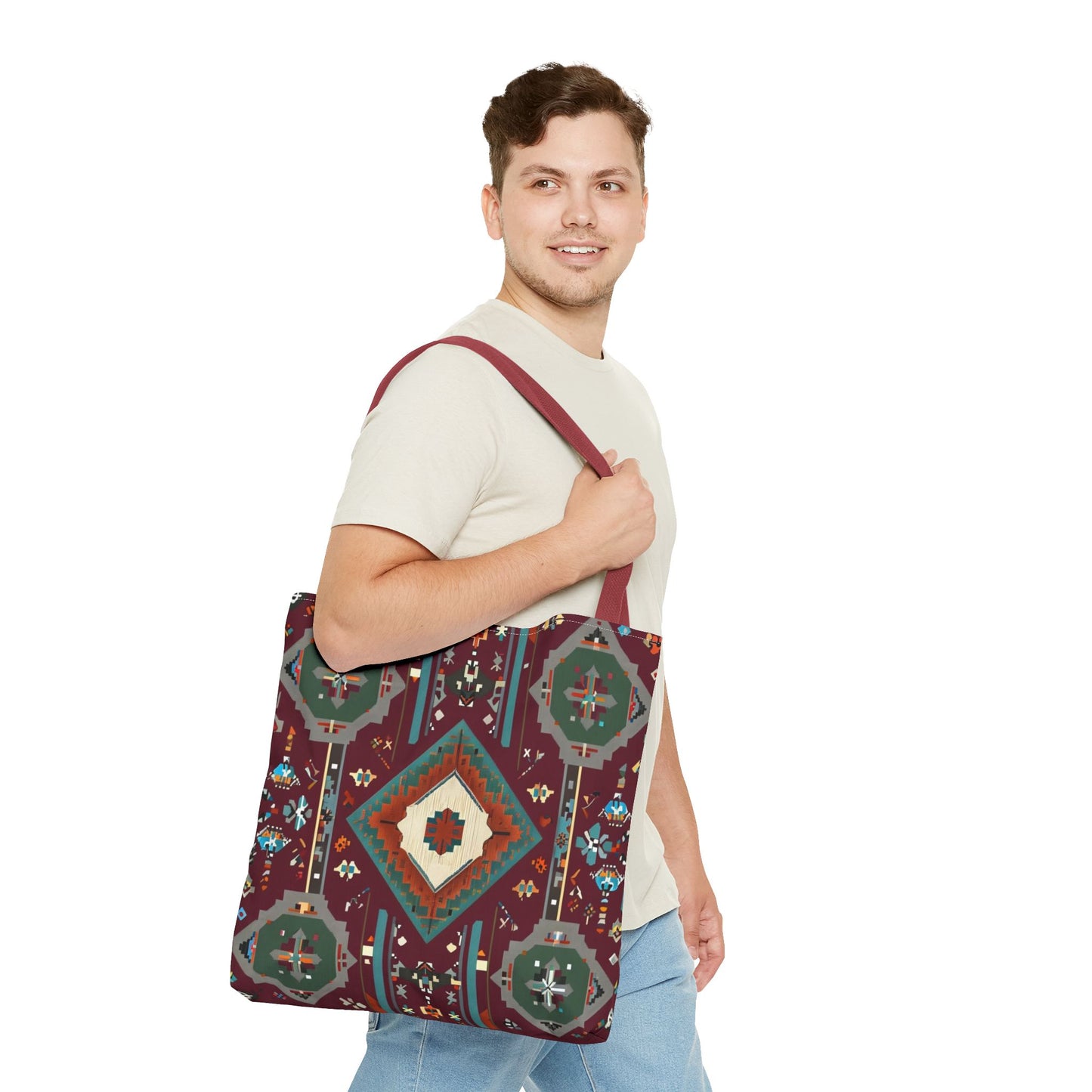 Bohemian Tote Bag, Stylish Reusable Shopping Bag