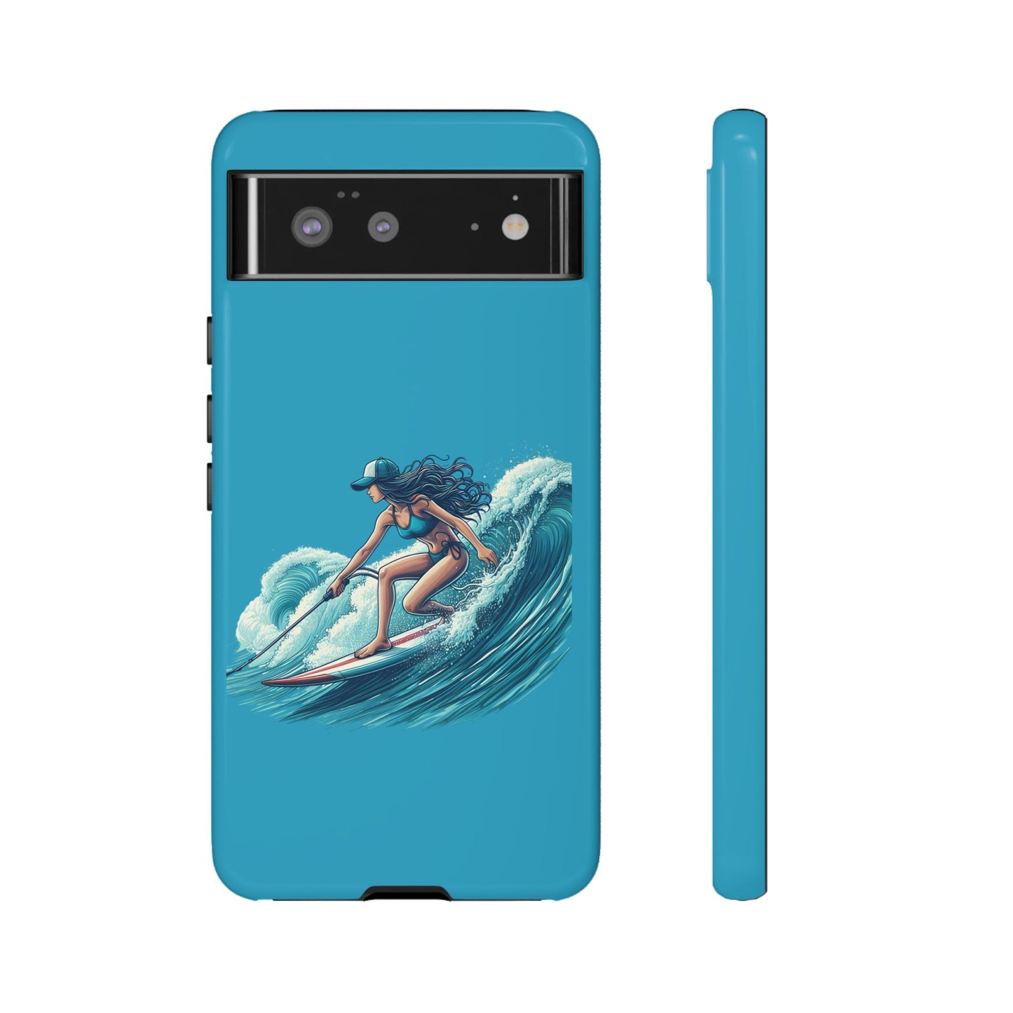 Surfing Phone Case, Coastal Vibes Phone Cover, Tough Cases for Beach Lovers, Ocean Art Phone Accessories, Summer Gift Idea