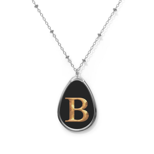 Personalized Oval Necklace, Custom Name Jewelry, Elegant Gift for Her, Initial Pendant, Birthday or Anniversary Keepsake