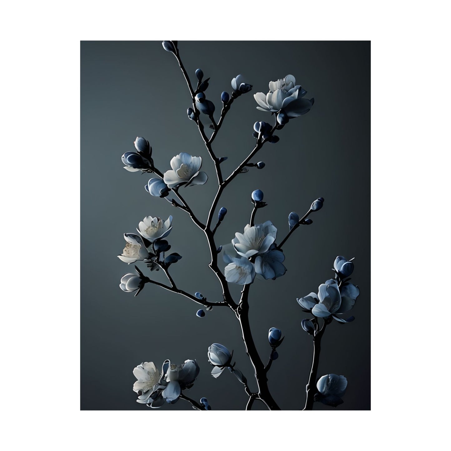 Elegant Floral Matte Vertical Posters, Vintage Wall Art, Modern Botanical Print