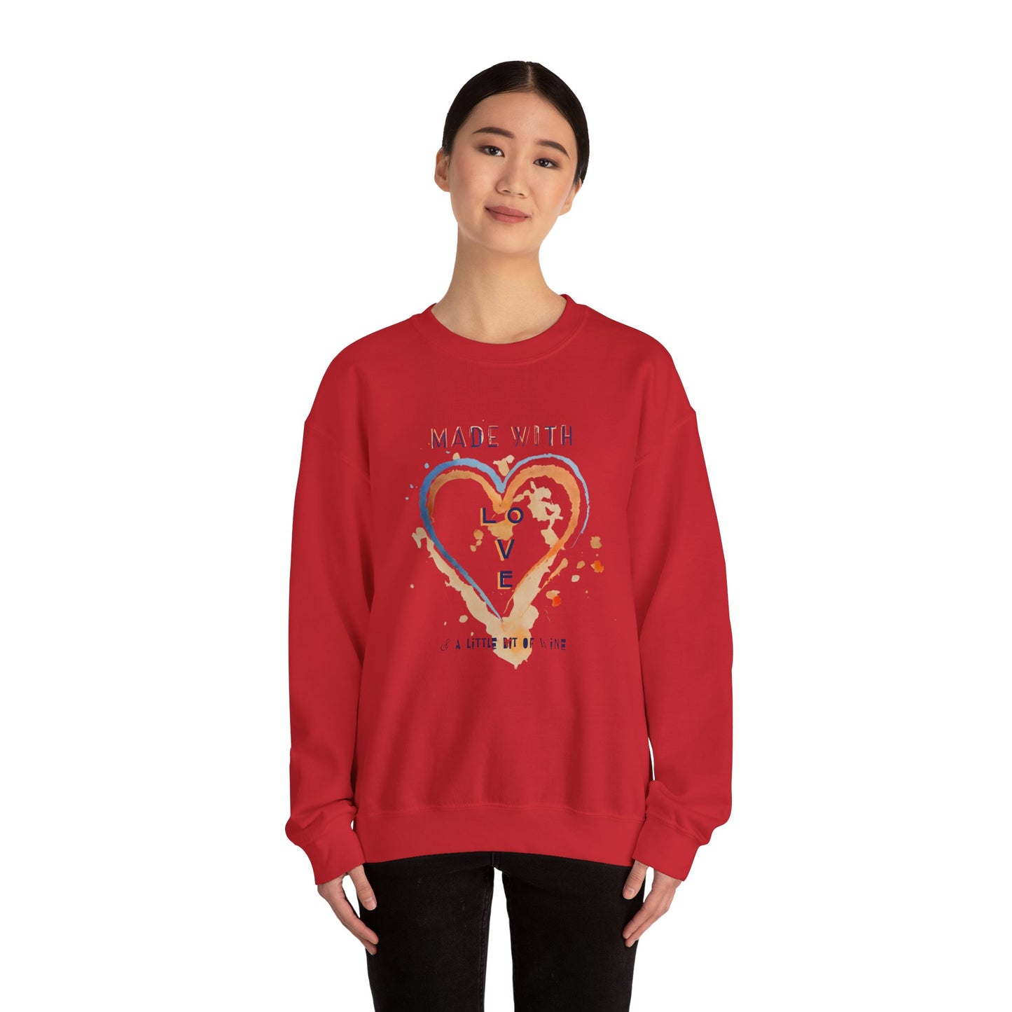 Made with Love Sweatshirt | Cozy Unisex Crewneck | Gift for Everyone | Perfect for Valentine’s Day, Birthdays, or Casual Wear
