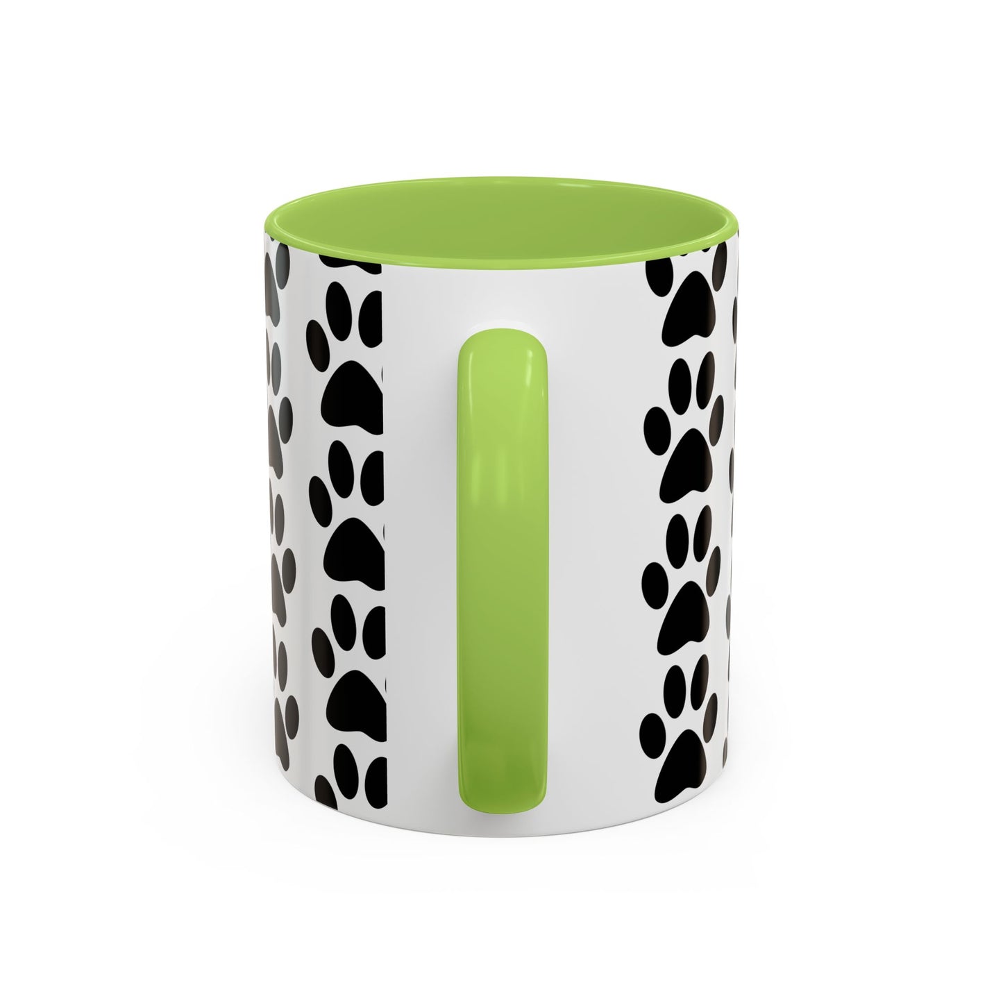 Paw Print Accent Coffee Mug - Dog Lover Gift, Black and White Pet Mug, Cute Animal Decor, Personalized Pet Owner Present, Coffee Tea Cup