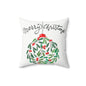 Merry Christmas Holiday Pillow, Christmas Decor, Cozy Home Cushion, Festive Gift, Seasonal Throw Pillow
