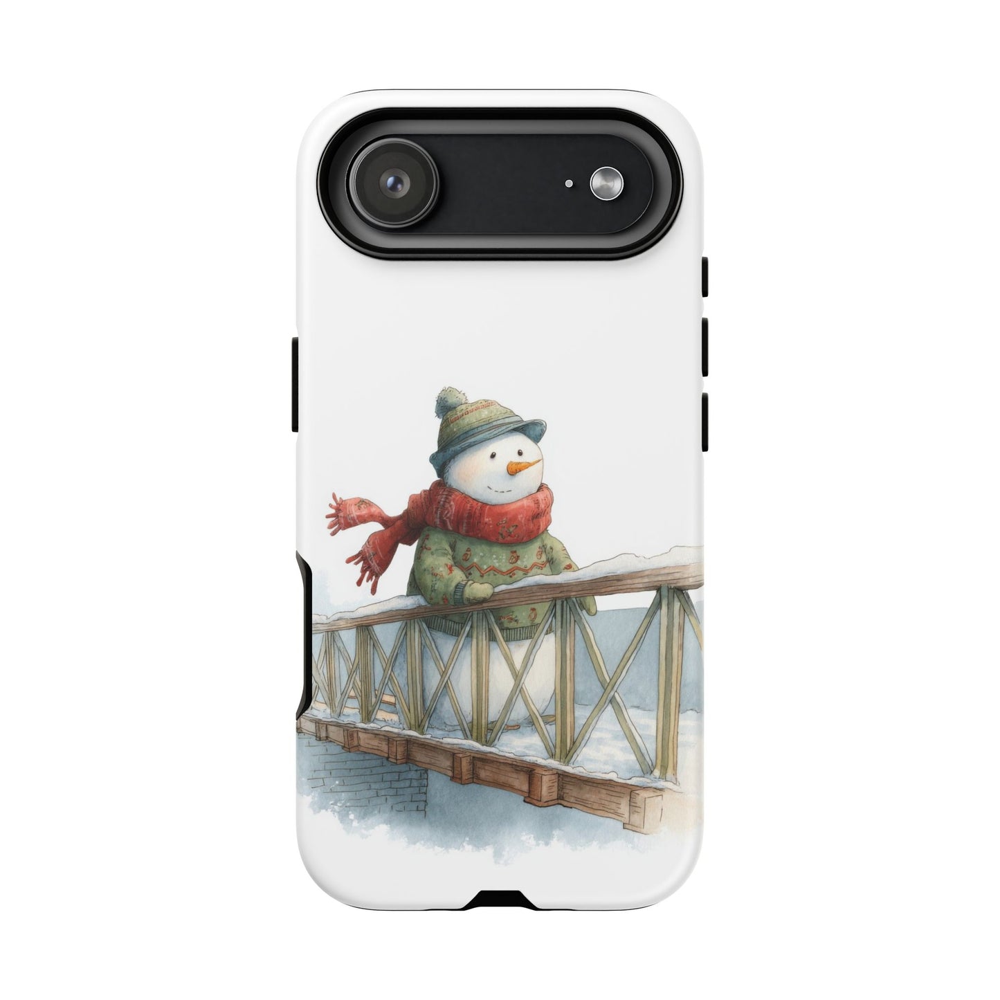 Snowman Phone Case – Winter Holiday Gift, Cute Snowman Design, Winter Accessories, Protective Phone Case, Unique Christmas Present