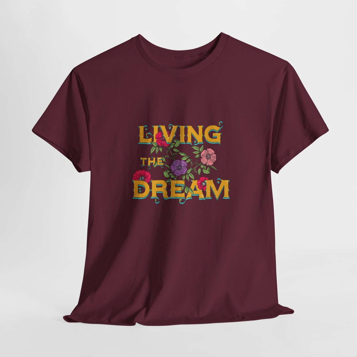 Living the Dream Floral Tee, Unisex Cotton T-Shirt, Inspirational Gift, Casual Everyday Wear, Flower Graphic Shirt, Summer Wardrobe [...]